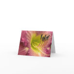 Mauve Lily Bloom in the rain - Greeting Card