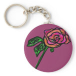 Mauve Rose Keychain