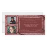 Mauve Scrolls Graduation Photo Invitation photo cards