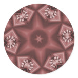 Mauve Star Kaleidoscope stickers
