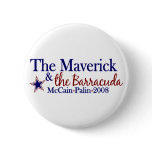 Maverick and Barracuda (McCain Palin 2008) Pinback Buttons