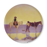 Maxfield Parrish - Cowboys Refrigerator Magnet