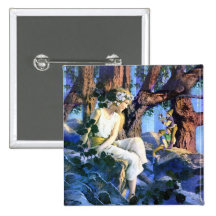 Maxfield Parrish's Fair Princess and the Gnomes Pin