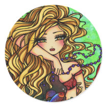 "Maxine" Mermaid Beta Fish Fantasy Fairy Art Stickers