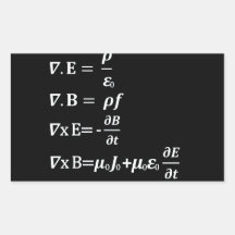 maxwell physics equation rectangular stickers