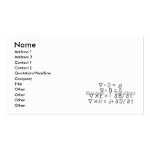 Maxwell's_Equations Business Card Template