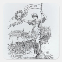 May Day, 1907 Square Stickers