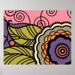 MAY FLOWER - LOVELY ART DECO FLORAL PRINT