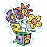 May Flowers Jack in the Box photo sculptures