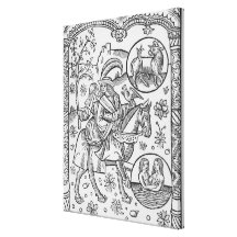 May, from the 'Almanach des Bergers', 1491 Canvas Print