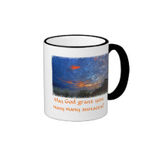 May God grant you many sunsets - Ringer Mug