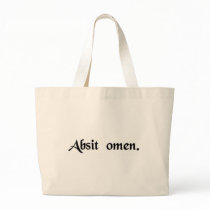 May the omen be absent. (may this not be an omen) canvas bag