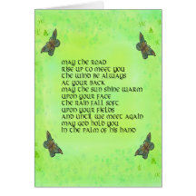 May the road rise up to meet you - Irish poem Cards