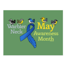 May Warbler Neck Awareness Month Postcard