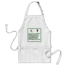 May your troubles be less. apron