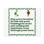 May your troubles be less. postcards