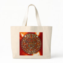 maya aztec calendar canvas bags