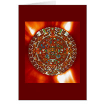 maya aztec calendar card