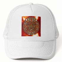 maya aztec calendar mesh hat