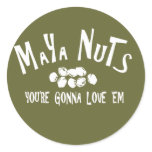 Maya Nuts Round Stickers