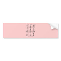 Mayan Alphabet Bumper Sticker