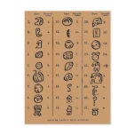 Mayan Alphabet postcards
