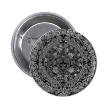 Mayan Aztec Calendar (black) 12.21.2012 Pinback Buttons