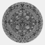 Mayan Aztec Calendar (black) 12.21.2012 Stickers