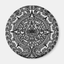 Mayan Aztec Calendar (black) Dec.21, 2012 Refrigerator Magnets
