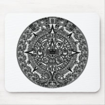 Mayan Aztec Calendar (black) Dec.21, 2012 Mousepads