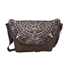 Mayan Calendar Aztec Art messenger bag