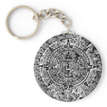 Mayan Calendar Black Key Chains