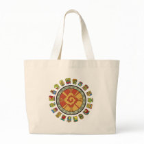 Mayan Calendar Design Canvas Bags