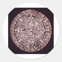 mayan calendar round sticker