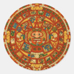 'Mayan Calendar Stone' Round Sticker