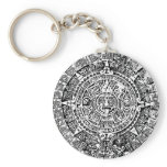 Mayan Calendar White keychains