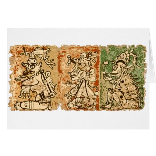 Mayan Dresden codex Greeting Card