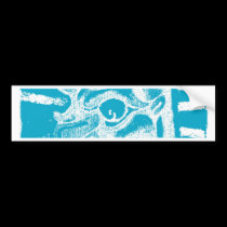 mayan glyph (blue) bumper stickers