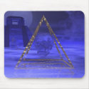 Mayan God Pryamid Temple and Crystal Skull mousepads