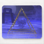 Mayan God Pryamid Temple and Crystal Skull mousepads