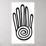 Mayan Hand - Black (Digital) Print