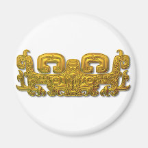 Mayan Jaguar - Gold Magnets