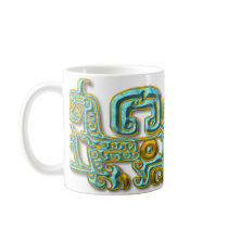 Mayan Jaguar-Turquoise Coffee Mug