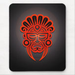 Mayan Mask Design (red) Mousepads