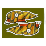 Mayan Rabbit Symbol Greeting Cards