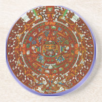 Mayan Sun Stone Beverage Coasters