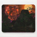 Mayan Temple with Crystal Skull mousepads