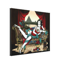 "Mayet" Egyptian Goddess Wrapped Canvas Print