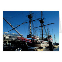 Mayflower II, National Historic Landmark, Plymouth Greeting Cards