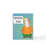 Mazal Tov Greeting Card - Jewish Boy cartoon